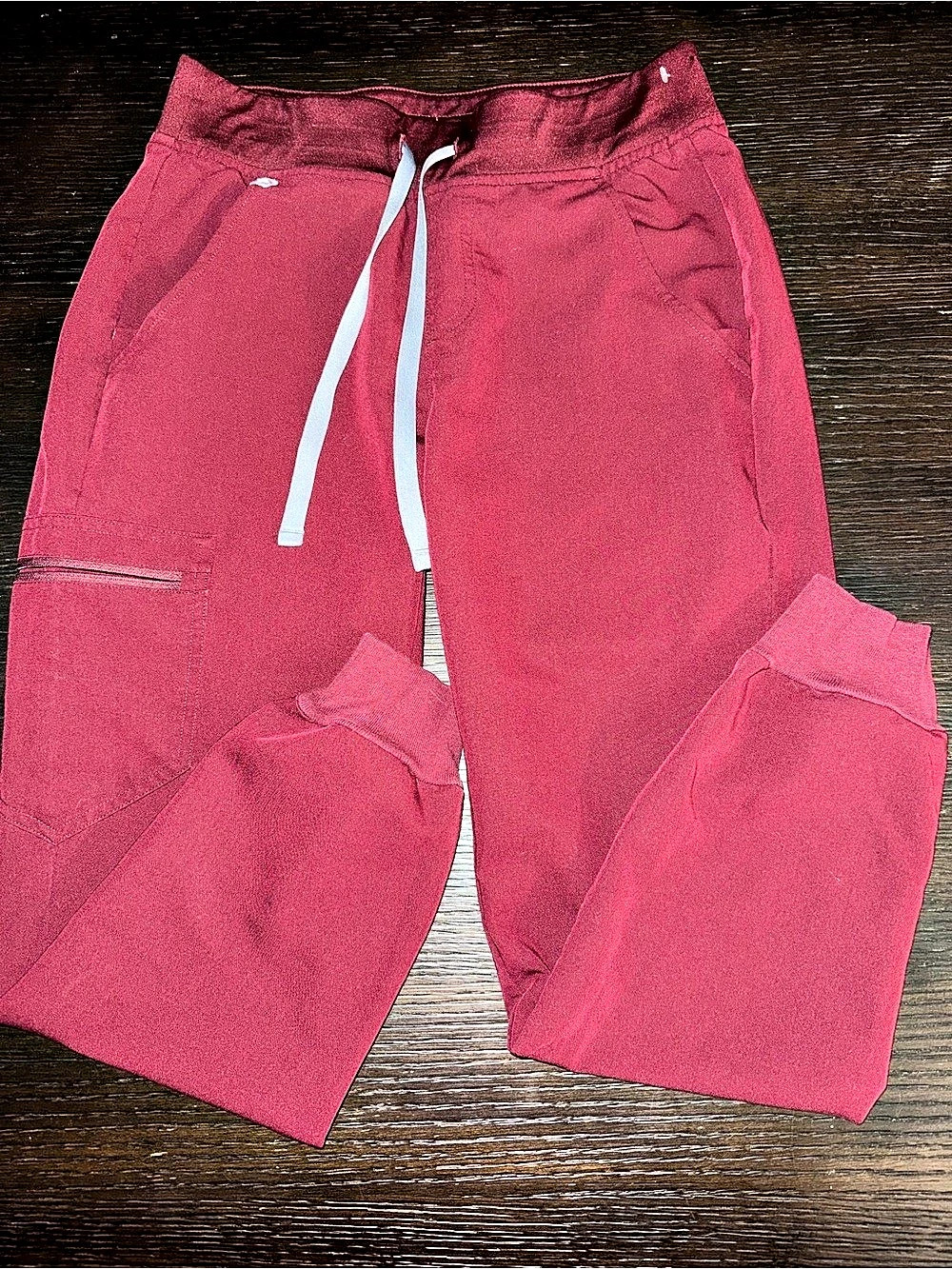 FIGS Zamora Jogger Scrub Pants Burgundy